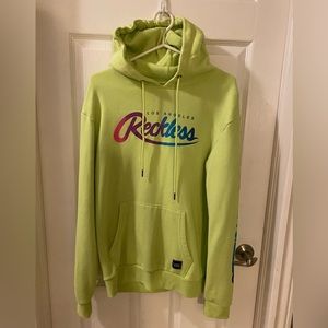 Young and reckless, lime green hoodie